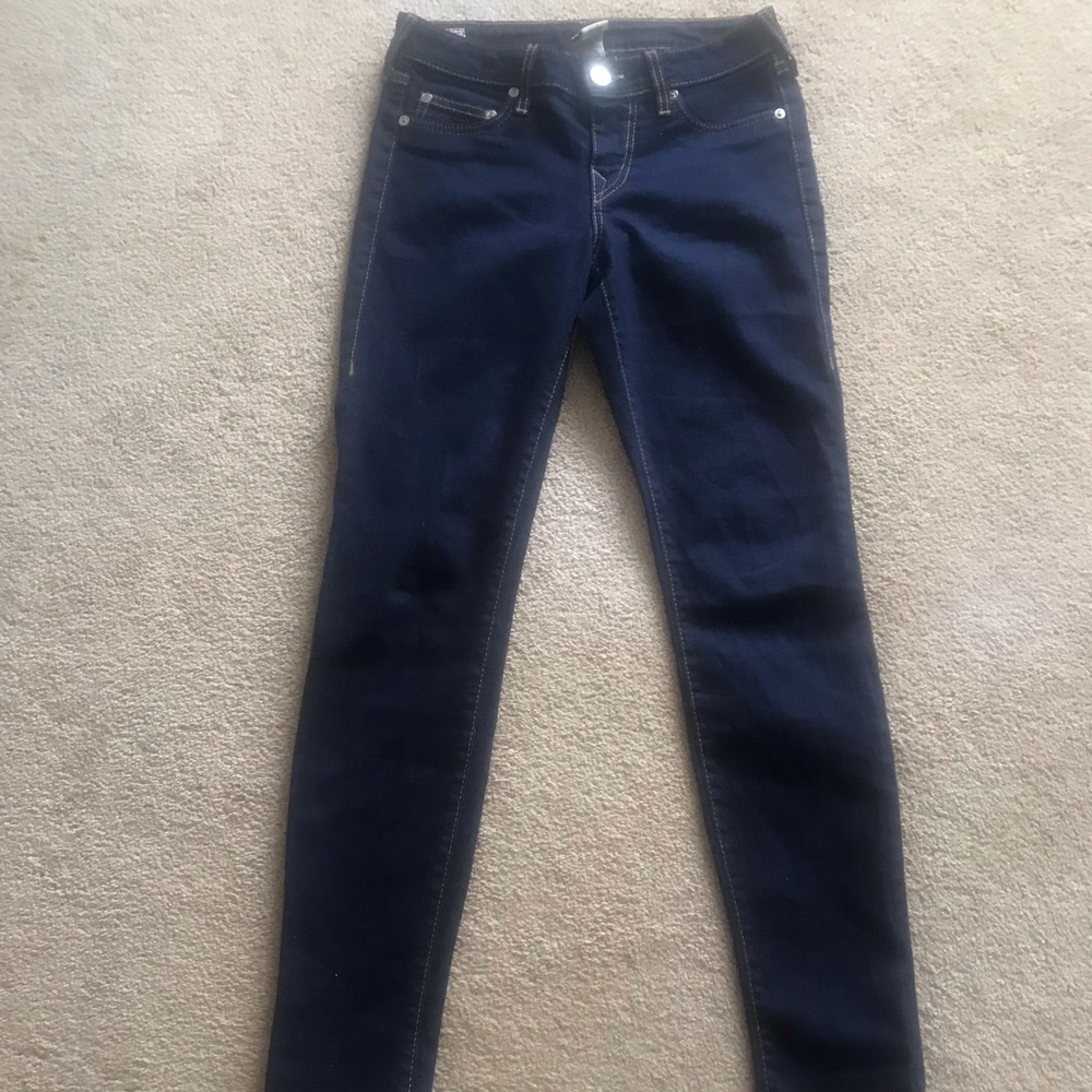 True Religion Dark Wash Skinny Jeans Sz 27